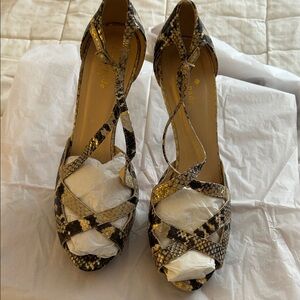 Kate Spade Snakeskin Strappy Sandals Sz. 9 1/2